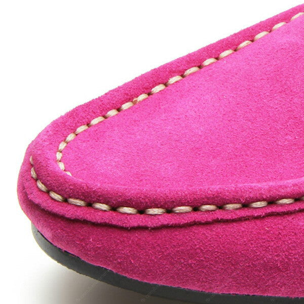 Penny Leather Loafer Suede Shocking Pink - Assembly Artisans Co.,Ltd.