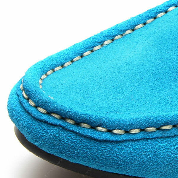 Penny Leather Loafer Suede Feel Goood Blue - Assembly Artisans Co.,Ltd.