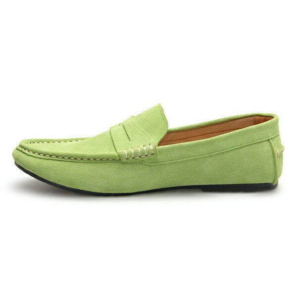 Penny Leather Loafer Suede Lemon Green - Assembly Artisans Co.,Ltd.