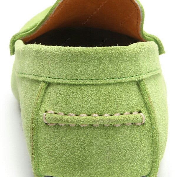 Penny Leather Loafer Suede Lemon Green - Assembly Artisans Co.,Ltd.