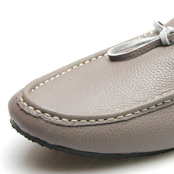 Casualist Lace Leather Loafer Wrinkle Soft Stone Grey - Assembly Artisans Co.,Ltd.