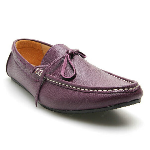 Casualist Lace Leather Loafer Wrinkle Soft Purple Passion - Assembly Artisans Co.,Ltd.