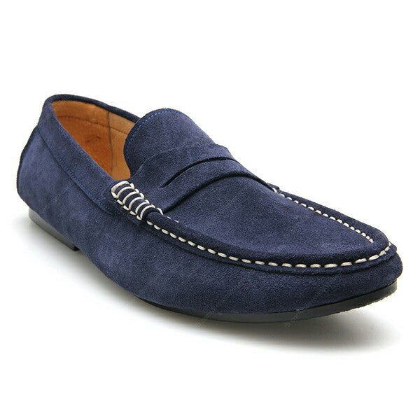 Penny Leather Loafer Suede Navy - Assembly Artisans Co.,Ltd.
