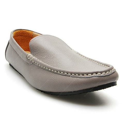 Casualist Leather Loafer Wrinkle Soft Stone Grey - Assembly Artisans Co.,Ltd.