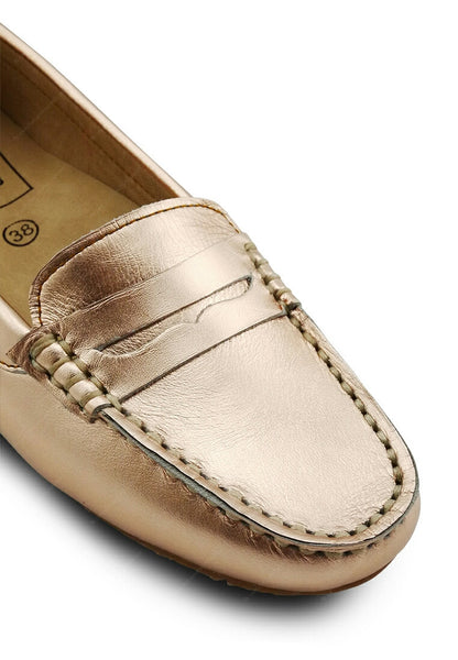 Gorgeous Girl Leather Moccasin Rose Gold - Assembly Artisans Co.,Ltd.