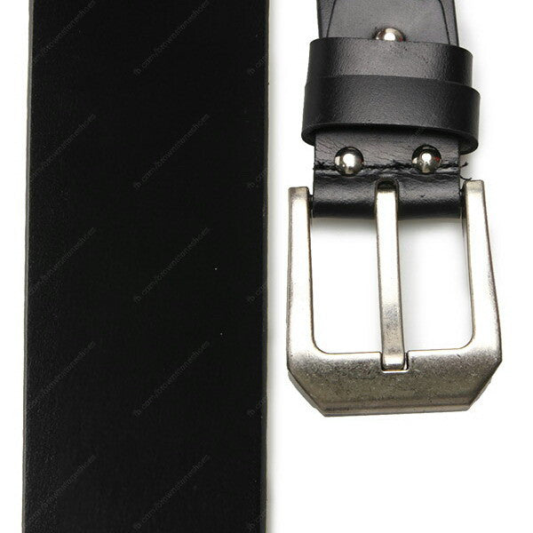 Full Grain Genuine Leather Belt - Milano PAM (Tin Buckle) - Black - Assembly Artisans Co.,Ltd.