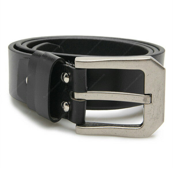Full Grain Genuine Leather Belt - Milano PAM (Tin Buckle) - Black - Assembly Artisans Co.,Ltd.