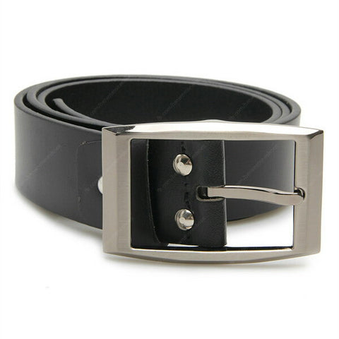 Full Grain Genuine Leather Belt Black City Oxford Guard (Silver Buckle) - Assembly Artisans Co.,Ltd.