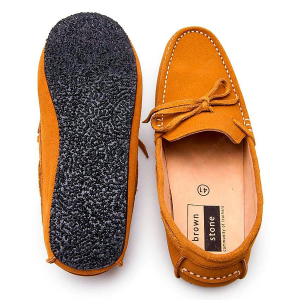 Casualist Lace Leather Loafer Suede Tan - Assembly Artisans Co.,Ltd.