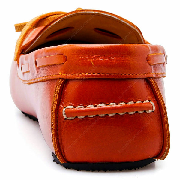 Casualist Lace Leather Loafer Soft Squeeze Orange - Assembly Artisans Co.,Ltd.
