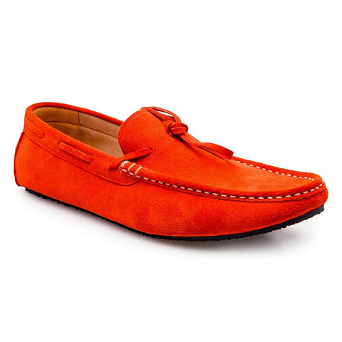 Casualist Lace Leather Loafer Suede Squeeze Orange - Assembly Artisans Co.,Ltd.