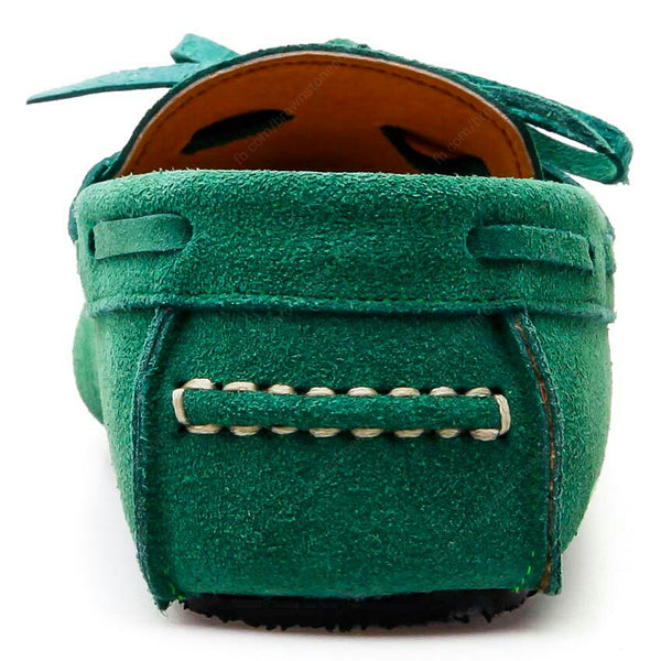 Casualist Lace Leather Loafer Suede Duck Head Green - Assembly Artisans Co.,Ltd.
