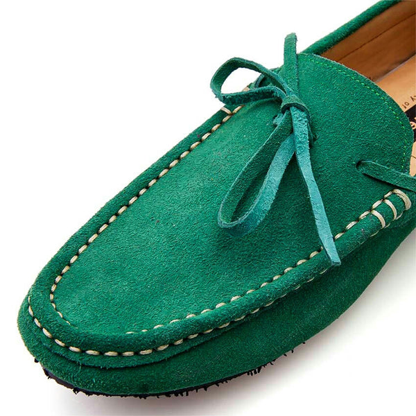 Casualist Lace Leather Loafer Suede Duck Head Green - Assembly Artisans Co.,Ltd.