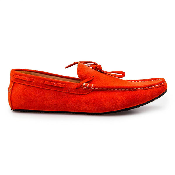 Casualist Lace Leather Loafer Suede Squeeze Orange - Assembly Artisans Co.,Ltd.