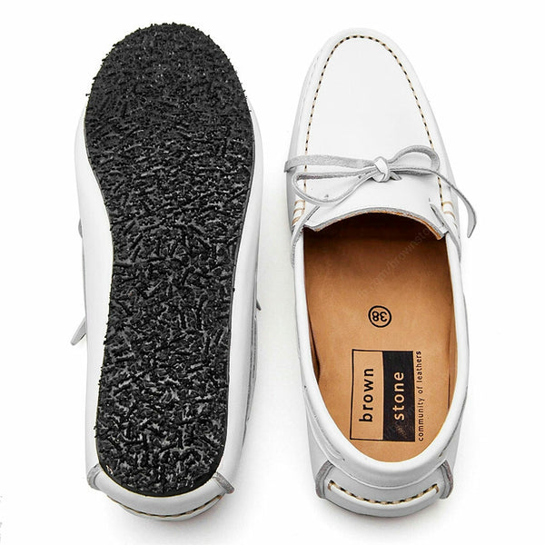 Casualist Lace Leather Loafer Soft Marble White - Assembly Artisans Co.,Ltd.