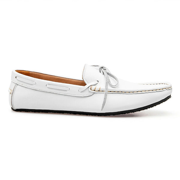 Casualist Lace Leather Loafer Soft Marble White - Assembly Artisans Co.,Ltd.