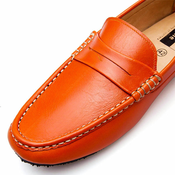 Penny Leather Loafer Soft Squeeze Orange - Assembly Artisans Co.,Ltd.