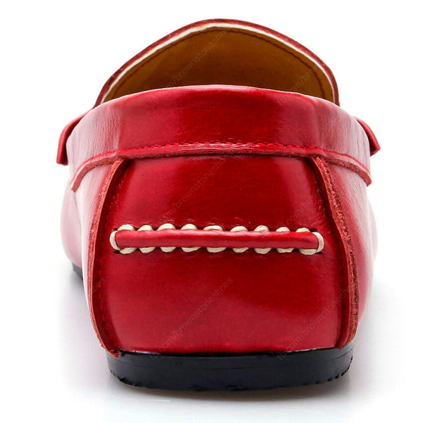 Penny Leather Loafer Soft Red - Assembly Artisans Co.,Ltd.