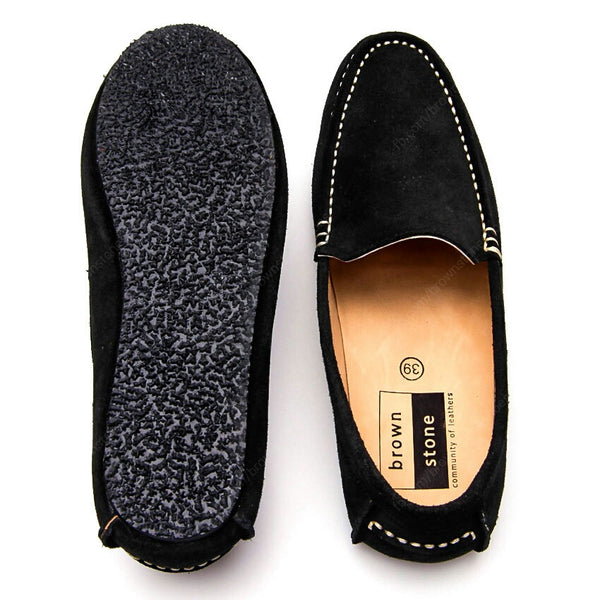 Casualist Leather Loafer Suede Black - Assembly Artisans Co.,Ltd.