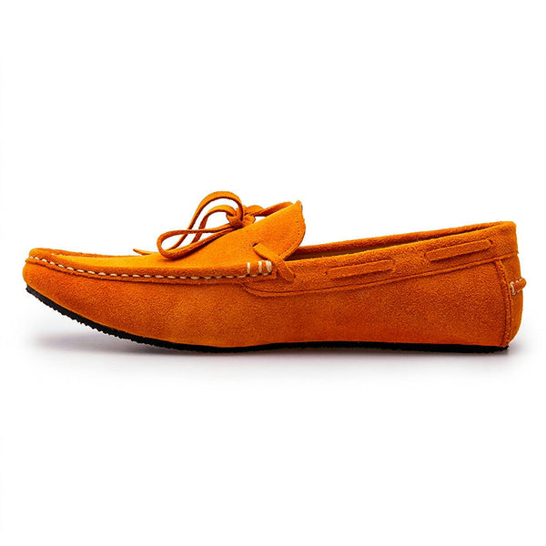 Casualist Lace Leather Loafer Suede Mustard - Assembly Artisans Co.,Ltd.