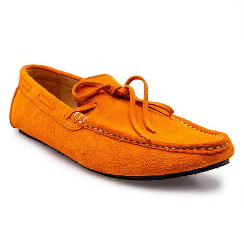 Casualist Lace Leather Loafer Suede Mustard - Assembly Artisans Co.,Ltd.