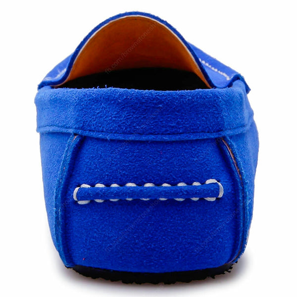 Casualist Leather Loafer Suede Neon Blue - Assembly Artisans Co.,Ltd.