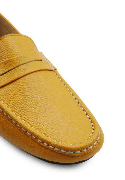 Penny Loafer Wrinkle Soft Leather Mustard Yellow - Assembly Artisans Co.,Ltd.